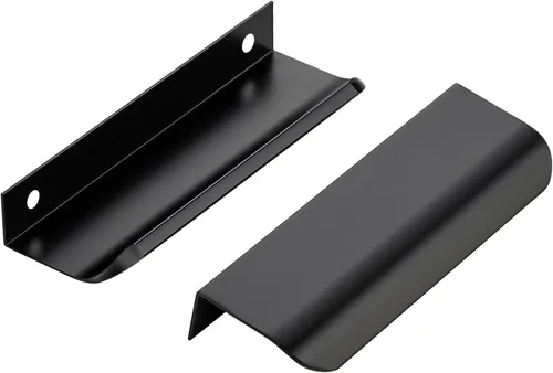 Miniatura 28 de Ravinte Hardware Paquete de 6 Manijas Doradas para Gabinete, Tiradores de Borde de Dedo de 3 Pulgadas (76mm), Centro de Orificio de 2 Pulgadas