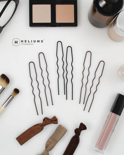 Miniatura 8 de Heliums Horquillas de metal grandes para el cabello francés, color negro, 4 pulgadas, pasador de acero en forma de U de metal resistente para moños