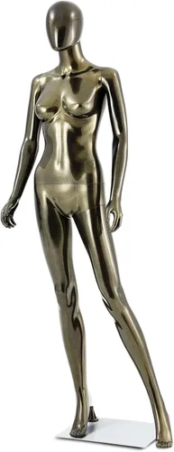 Miniatura 8 de Maniquí femenino de cuerpo completo Bronce- Forma de vestido ajustable Maniquí de exhibición de la ropa Forma de plástico Maniequins desmontable
