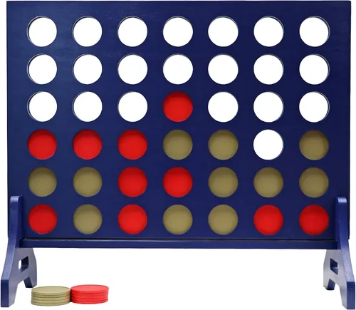 Miniatura 42 de Tailgating Pros Cuatro en una fila gigante azul marino premium con funda de transporte – Juego de patio al aire libre de gran tamaño – ¡Muchos
