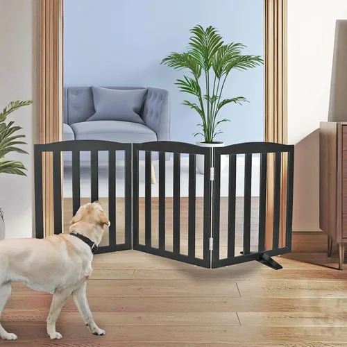 Miniatura 11 de Puerta para Perros Independiente para Interiores, Puerta para Perros Plegable, Puertas para Mascotas para Entradas, Escaleras o Pasillos, Puerta