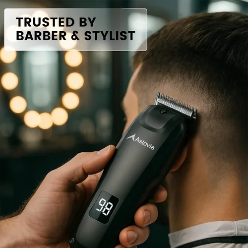 Miniatura 6 de Cortapelos profesional para hombres, hoja ajustable sin hueco, batería de 300 minutos, motor silencioso + potente, pantalla LED, cortadora
