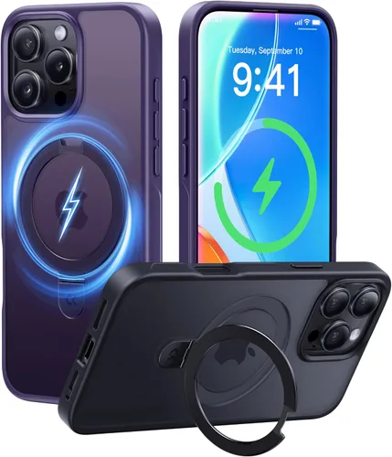 Miniatura 24 de CASEKOO- Funda para iPhone 15 c/soporte magnético invisible [protecc. militar contra caídas] [compatible c/MagSafe], a prueba de impactos, delgada