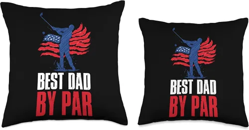 Miniatura 3 de Best Dad By Par Throw Pillow, 16x16, Multicolor