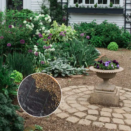 Miniatura 5 de TUFFIOM 3 x 300 pies Barrera de malezas para jardín, tela de paisaje, cubierta UV-resistente, material resistente de 125gsm/3.7OZ para control