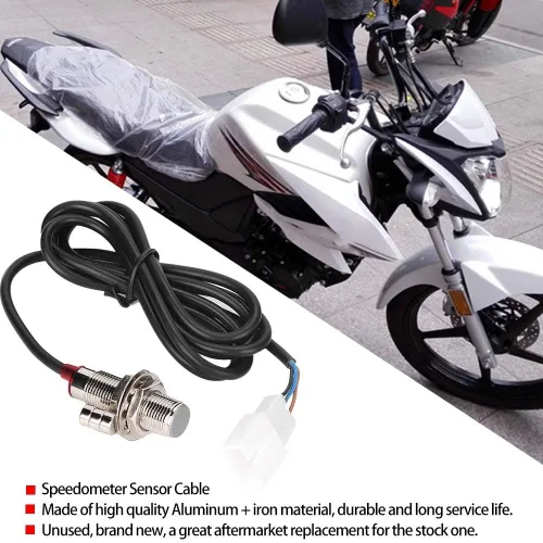 Miniatura 5 de Aramox Cable del velocímetro de la motocicleta de Digitaces, sensor del odómetro del tacómetro con 3 imanes