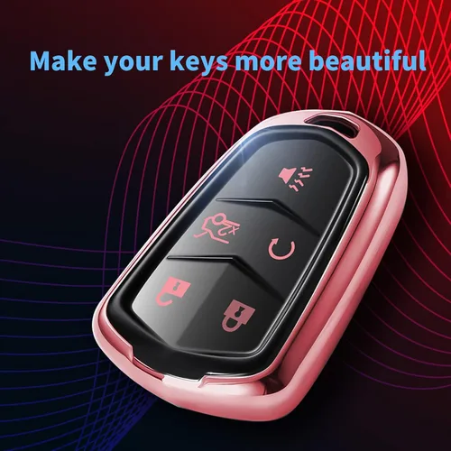 Miniatura 2 de Funda para llavero Cadillac, compatible con Cadillac CTS, SRX, XT5, ATS 15-19