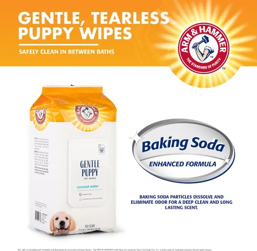 Miniatura 2 de Arm & Hammer Toallitas de aseo para perros - Toallita desodorizante natural para mascotas con coco - Artículos esenciales y suministros de viaje