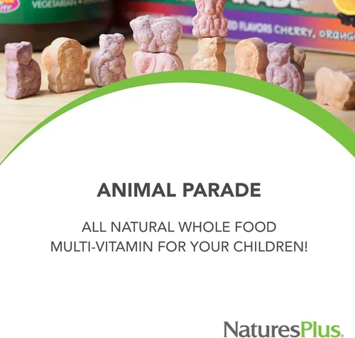Miniatura 3 de NaturesPlus Animal Parade MagKidz, sabor a cereza natural, 90 tabletas masticables con forma de animal, paquete de 2, apoyo para la salud ósea
