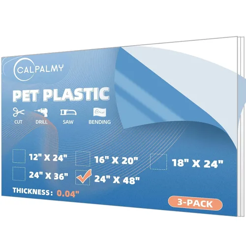 Miniatura 14 de Paquete de 10 paneles de plástico PET de 5 x 7 pulgadas / plexiglás de 0.04 pulgadas, alternativa de vidrio irrompible, ligera y asequible. Uso