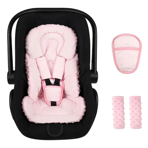 Miniatura 14 de Inserto de asiento de automóvil para niño y niña, inserto de asiento de automóvil para recién nacido 3 en 1 con almohadillas para correa, soporte
