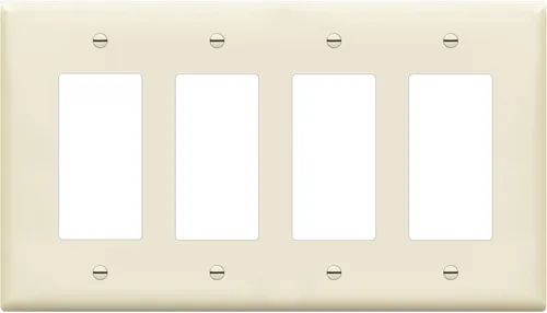 Miniatura 16 de ENERLITES Placa de pared decorativa para interruptor de luz o tomacorriente, tamaño 4-Gang 4.50" x 8.19", policarbonato termoplástico irrompible