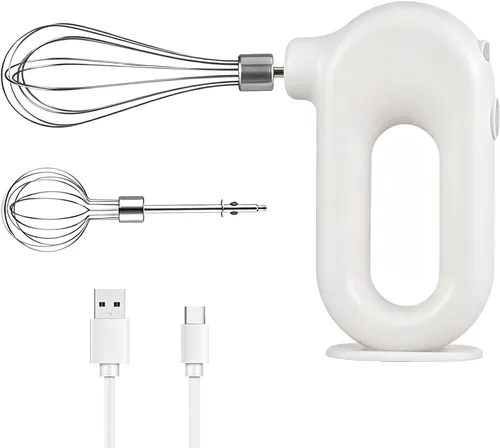 Batidora de mano inalámbrica, batidor de mano eléctrico, batidor de huevos portátil, batidor de huevos de mano eléctrico de mano de 4 velocidades,