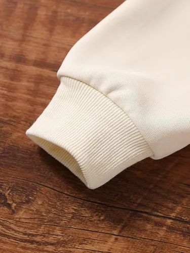 Miniatura 5 de SOLY HUX Sudadera de manga larga con cuello redondo y estampado de letras de corazón para niña