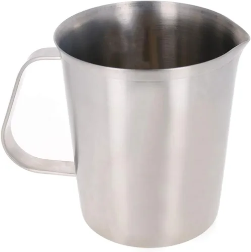 Miniatura 5 de Bettomshin 1 taza medidora métrica de 16.9 fl oz, taza medidora de acero inoxidable, taza de espuma de leche con marca y asa, tazas de mezcla