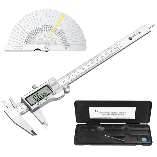 Miniatura 10 de Neoteck calibrador digital de 4 pulgadas/100 mm, calibradores electrónicos de acero inoxidable, herramienta de medición con conversión