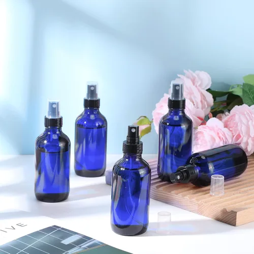 Miniatura 7 de Fumete 36 botellas de spray de vidrio de 4 onzas, botella de spray de vidrio de niebla fina, recipientes de líquido recargables con 6 etiquetas, 6