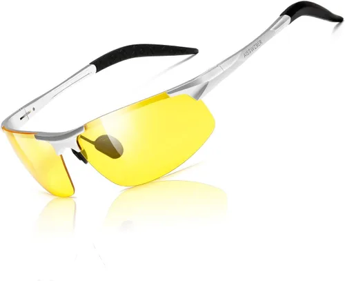 Gafas de sol polarizadas deportivas para hombre que conducen gafas de sol de protección UV con marco metálico para hombres 8177 Visión nocturna