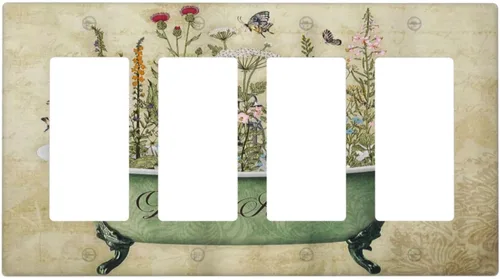 Miniatura 110 de Placa de cubierta de tomacorriente con diseño de mariposa, placas decorativas de pared, 1 gang, cubiertas de enchufes eléctricos, placa frontal Arte