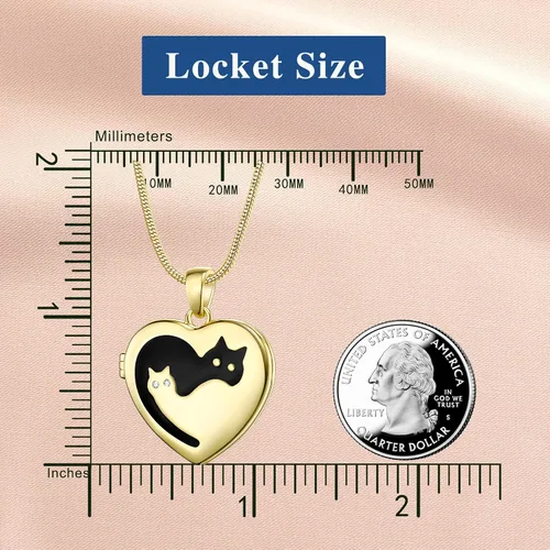 Miniatura 6 de Fanery Sue Collar Personalizado con Medallón de Mascota, Collares con Medallón en Forma de Corazón con Fotos, Collares de Recuerdo para Perros