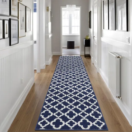 Miniatura 11 de U'Artlines Alfombra de pasillo larga para pasillo de 2 x 8 pies, antideslizante, alfombra de piso de cocina, patrón geométrico beige, lavable a