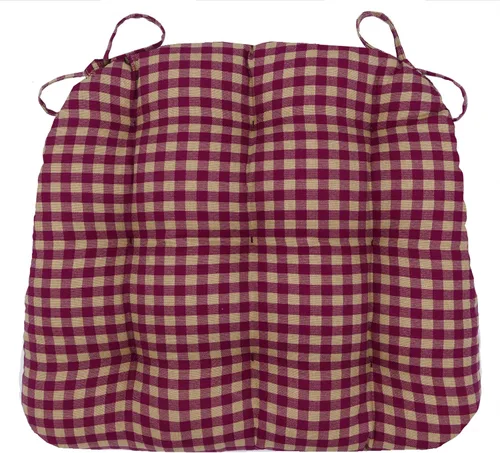 Miniatura 131 de Barnett Home Decor Ticking Stripe Berlin Blue - Almohadilla para silla de comedor con lazos, tamaño mediano 18, relleno de espuma de látex, lavable