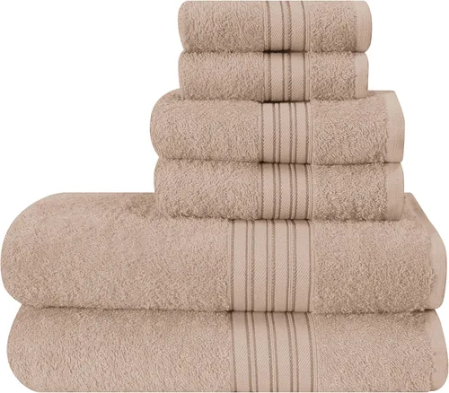 Miniatura 35 de BOUTIQUO Juego de 2 toallas de baño 100% algodón de 28 x 55 pulgadas, toallas de baño grandes ecológicas, compactas, de secado rápido, ligeras, Rosa