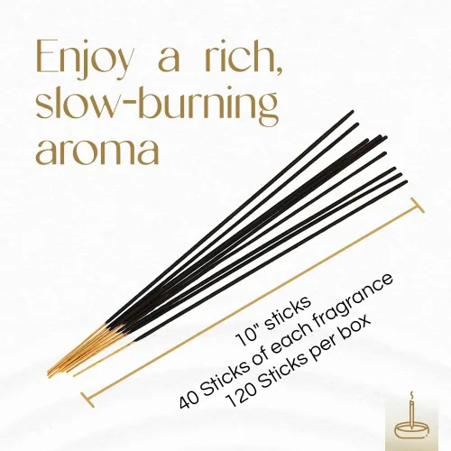 Miniatura 5 de Gonesh - Varillas de incienso aromáticas extraricas Euphoria - Varillas aromáticas de combustión lenta no tóxicas de 10 pulgadas - Piña - 20 varillas
