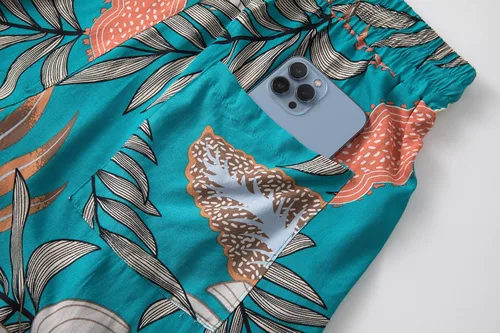 Miniatura 6 de Atwfo Conjunto de camisa hawaiana y pantalón corto para hombre, conjunto de 2 piezas para vacaciones, casual, con botones, playa, trajes florales