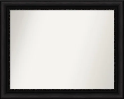Miniatura 553 de Amanti Art Espejo personalizado, espejo de baño negro puente, espejo de pared o espejo de tocador de baño sobre el fregadero (26 x 26 pulgadas)