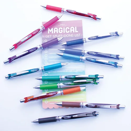 Miniatura 6 de Pentel EnerGel Pearl RTX, 0.028 in, tinta negra, caja de 12 (BL77PWP-A)