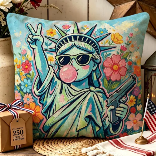 Miniatura 16 de ArogGeld Patriotic Pillow Covers 16x16 Inch 4th of July Dog Decorations America Flag Striped Star Throw Pillow Covers Personalized Funny 250th