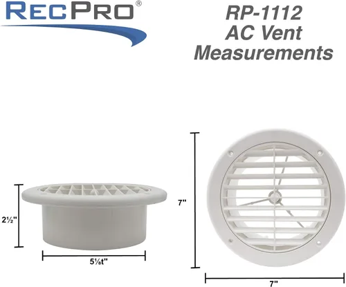 Miniatura 3 de RecPro Ventilación lateral de ventilación de CA para caravana de 5 pulgadas Filtro de carbón opcional Blanco Ventilación de CA para cámper