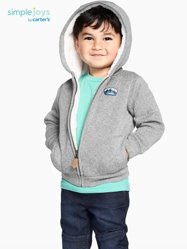 Miniatura 2 de Simple Joys by Carter's Chaqueta unisex con capucha para bebés con forro de sherpa