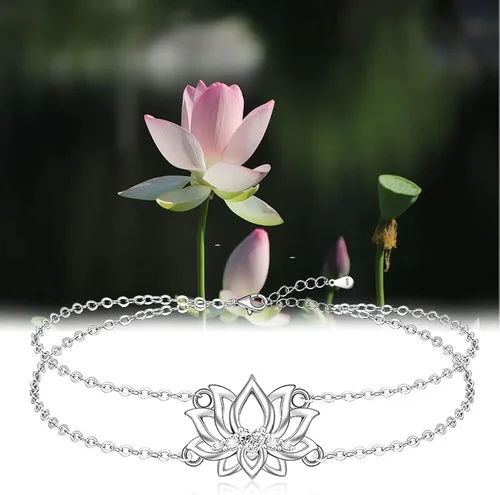 Miniatura 4 de Chakra Anklets Pineapple Lotus Flower Flamingo Ankle Bracelet Sea Turtle for Women 925 Sterling Silver Jewelry Birthday Gifts
