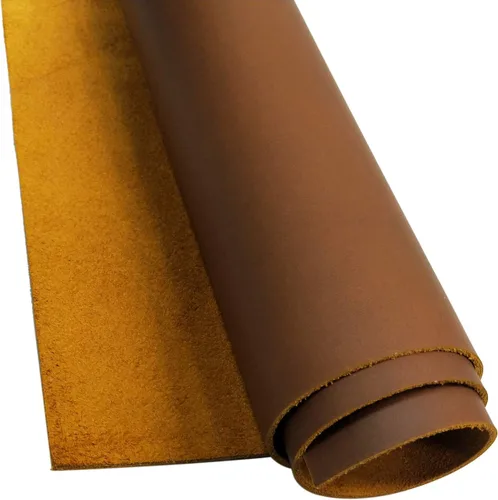Piel de vaca de grano completo de 5-6 onzas, color marrón, 0.079 pulgadas, costura, pasatiempos, talleres y manualidades (marrón, 12 x 24 pulgadas)