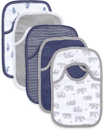 Miniatura 3 de Burt's Bees Baby Conjunto de pijama con cremallera y baberos para niña bebé, 100% algodón orgánico