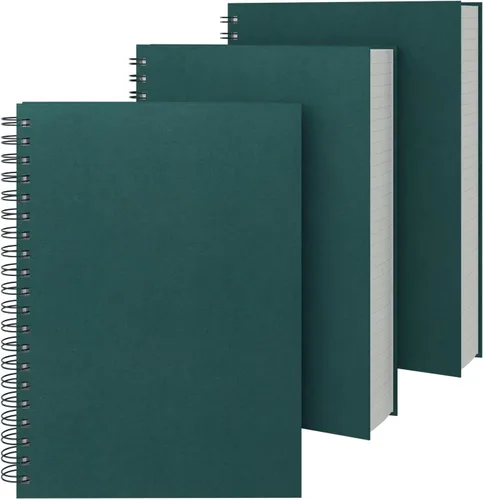 Miniatura 25 de EUSOAR Cuadernos para el trabajo, 1 paquete A4 de 8.3 x 11.2 pulgadas, tapa dura, rayado en espiral con renglones universitarios, 240 páginas