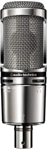 Miniatura 11 de Audio-Technica AT2020 Micrófono de estudio de condensador cardioide XLR, ideal para aplicaciones de proyecto/estudio en casa