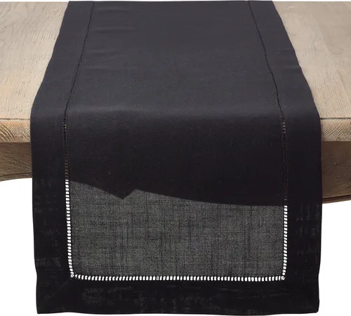 Miniatura 87 de SARO LIFESTYLE Servilleta de cóctel con borde cosido (juego de 12), negro, 6"x6