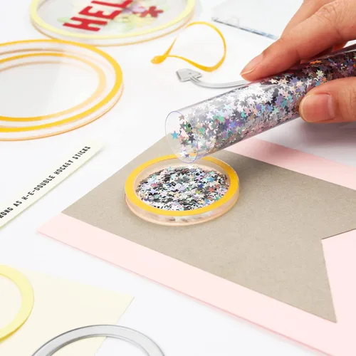 Miniatura 7 de Juego de 9 marcos circulares con paneles de coctelera circular, vienen en 3 tamaños, tira autoadhesiva en la parte delantera y trasera, cúpulas