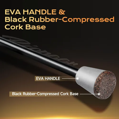 Miniatura 8 de HANDING Pioneer Ultralight Fishing Rod 2-Piece Spinning Rod & Baitcaster Rod Trout Fishing Rod with 24T Carbon Fiber EVA Handle for Trout Crappie