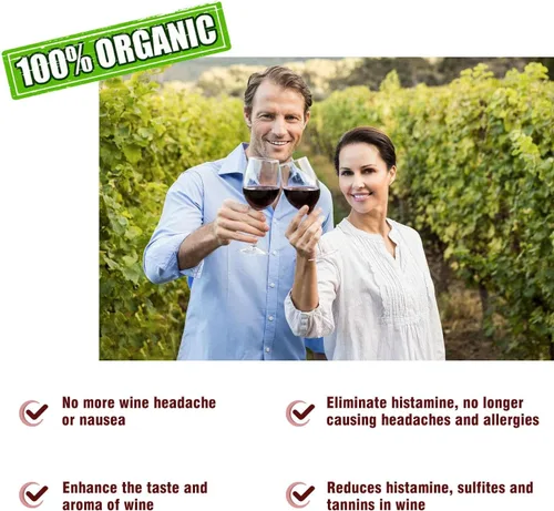 Miniatura 2 de Filtro de vino purificador de histamina de sulfito: removedor de filtros de vino, histaminas sulfito, alivia dolores de cabeza y previene