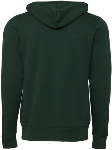 Miniatura 2 de Bella Canvas Sudadera con capucha unisex 3739 de forro polar de polialgodón con cremallera completa para hombre, Bosque