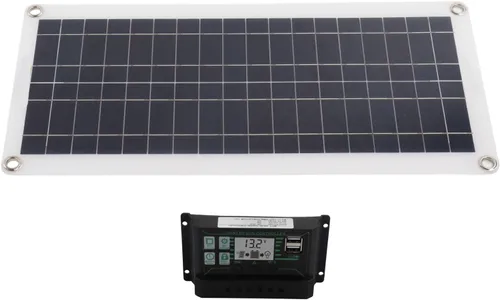 Miniatura 7 de Estink Kit de panel solar, panel solar de 30 W, 30 A, 12 V, 24 V, cargador de voltaje, kit de inicio de panel solar de silicio policristalino