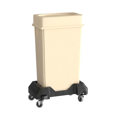 Miniatura 33 de Bote de basura Slim Jim negro de 23 galones con carrito