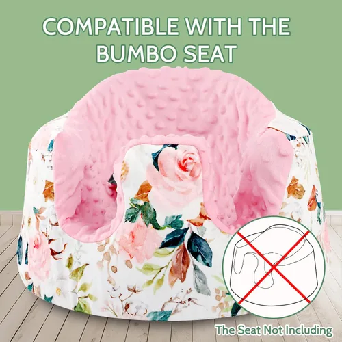 Miniatura 4 de DILIMI Minky - Funda de asiento compatible con asiento Bumbo, extraíble, ultra suave, cómoda, cálida, funda de asiento para bebé niña y niño, flor