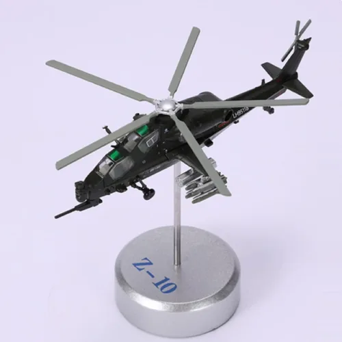 Miniatura 6 de 1:100 Aleación China Armado WZ-10 Helicópteros Modelo de Aeronave Militar Modelo de Aeronave Simulación Aviación Ciencia Exposición