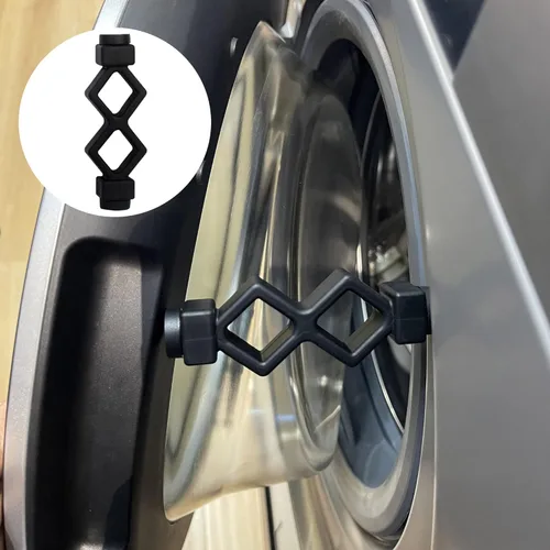 Magoog Soporte para puerta de lavadora: mantiene la puerta abierta y seca, soporte de carga frontal para lavadoras de carga frontal, color negro