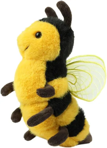 Lindo y suave peluche realista de abeja melífera, juguete de peluche de abejorro de 6 pulgadas, juguetes de peluche para cumpleaños, Navidad,